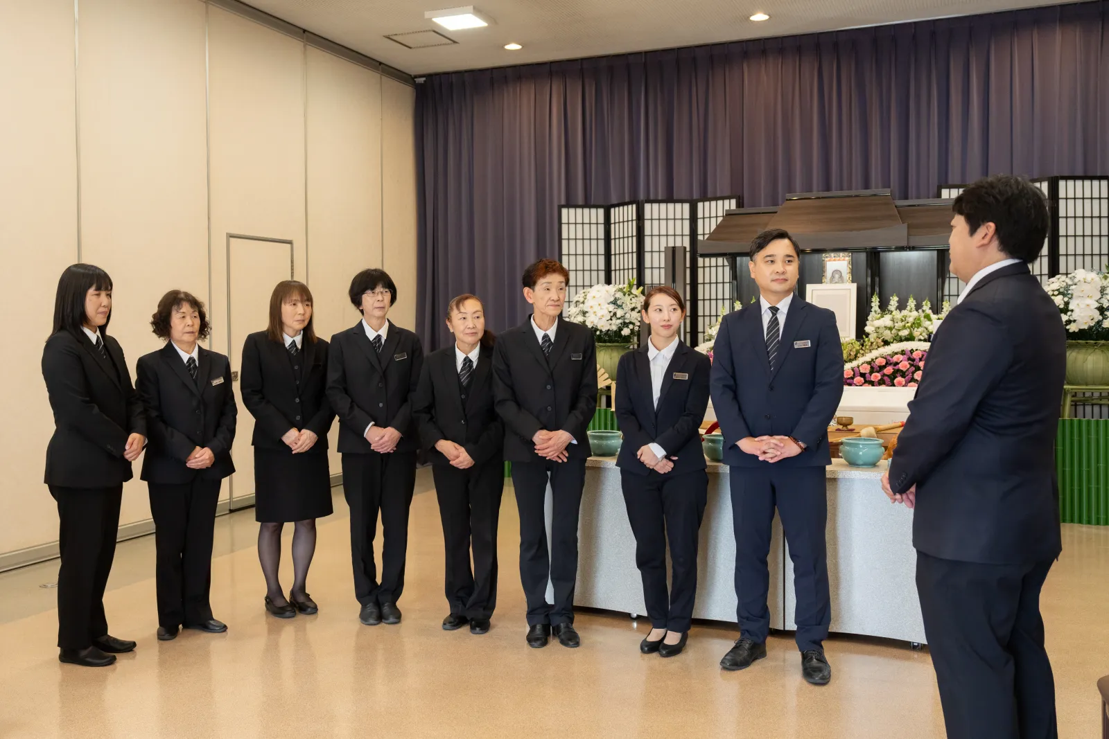 式場でのスタッフミーティング